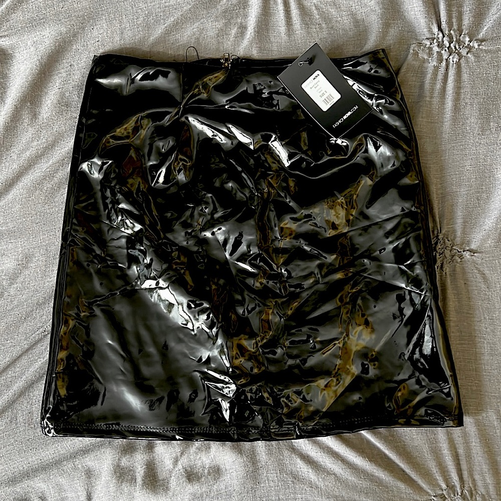 Fashion Nova Faux Leather Skirt!